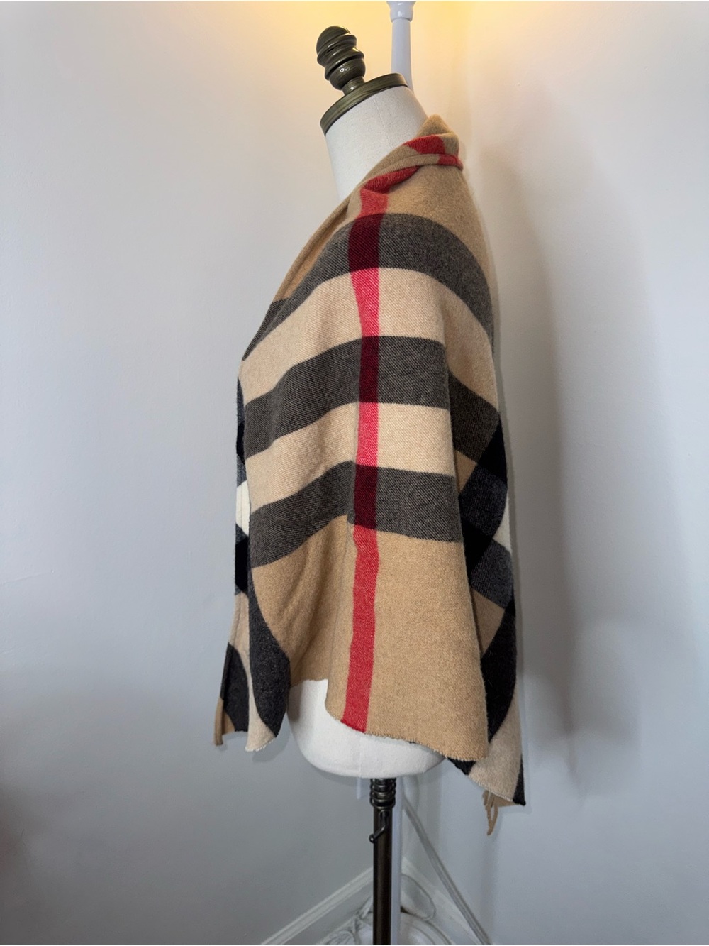 Burberry Check Cashmere Bandana Scarf triangle made in Scotland 100% Authentic - Picture 3 of 8